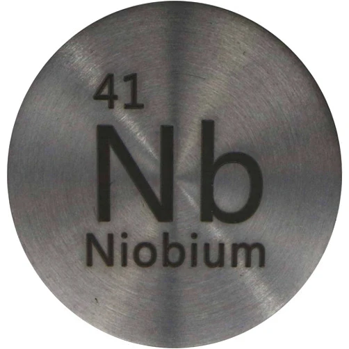 PFS Niobium (Nb) 24.26mm Metal Disc 99.95% Pure for Collection or Experiments