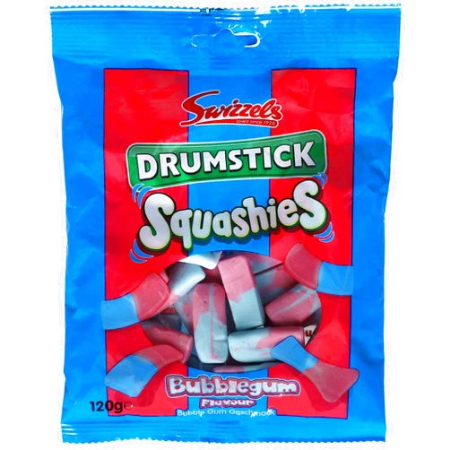Squashies Drumstick Bubblegum - 120 Grams - Pack of 1