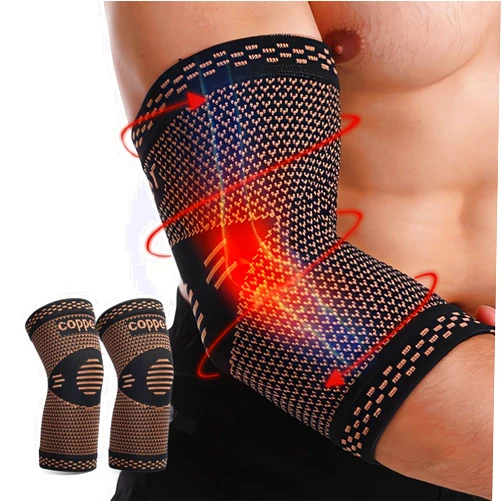 DRNAIETY Copper Elbow Brace Compression Sleeve(1 Pair), for Men & Women with Tendonitis, Tennis Elbow, Golfer'S Elbow. Copper Fiber Elbow Support Brace, Arm Brace with Graded Compression, Greater Comfort(XL)
