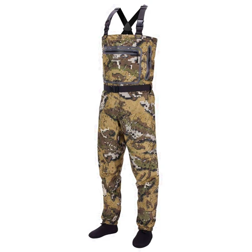 BASSDASH Breathable Ultra Lightweight Veil Camo Chest Stocking Foot Fishing Hunting Waders for Men