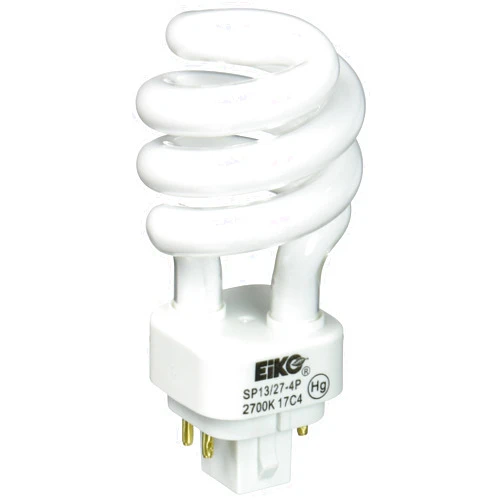 Eiko SP13/27-4P Model Compact Fluorescent Light Bulb (2-Pack), 13 Watts, G24q-1 Base, T-4 Bulb, 3.74