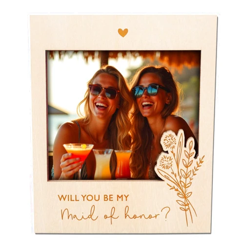 Joli Coon Maid of honor proposal picture frame - Will you be my maid of honor - Magnetic Photo Frame for picture