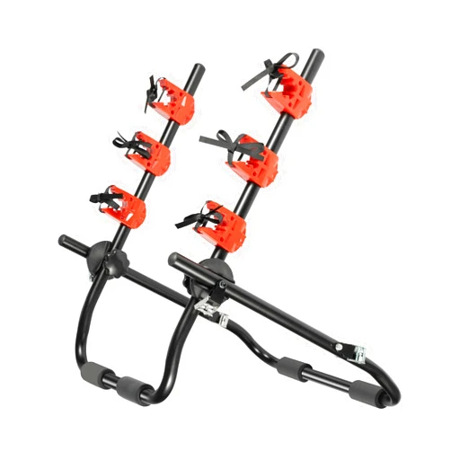 LOYALHEARTDY 3-Bike Trunk Rack Sports Deluxe Trunk Mount 3-Bike Carrier Premium Trunk Strap Bike Rack for Cars, SUVs and More, Black