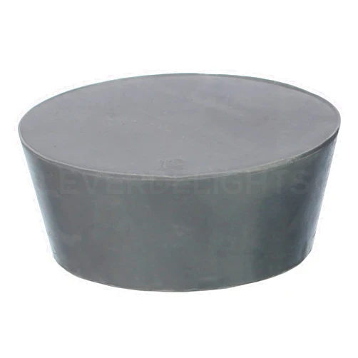 CleverDelights Rubber Stopper — Size 12 — 1 Pack — 54mm x 64mm x 25mm Long — Gray Solid Plug #12