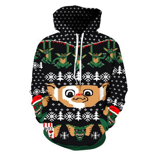 Grace's Secret Unisex 3D Ugly Christmas Sweatshirt Kangaroo Pocket Hoodies Pullover