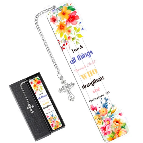 Zaamwoyy Christian Metal Bookmarks Gifts, Inspirational Verse Bible Bookmark, Religious Gifts for Women, Bible Study Supplies for Book Lovers Men Friend Bookworm, Christmas Graduation Gift