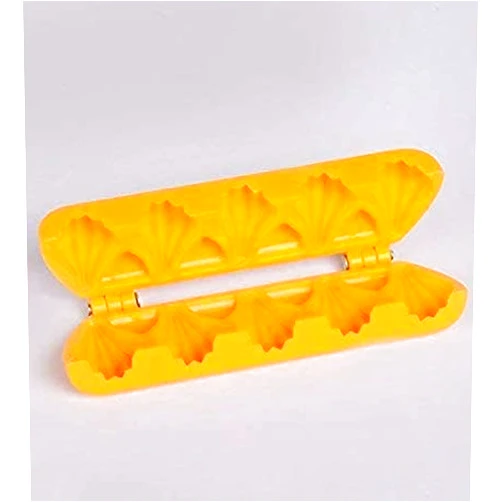 Garden Of Arts Plastic Modak Patti 5 Cavity Medium Size Mold Set Of 1 15 Cms In Size Baking Tools For Muffin And Choclates, Yellow