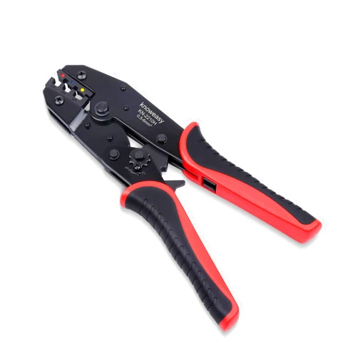 Knoweasy Ratcheting Crimping Tool for Heat Shrink Connectors and Electrical Wire - AWG 22-10/0.5-6mm² Terminal Crimper with Crimping Pliers | Crimp Tool for Insulated Nylon