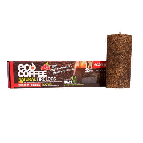 Ecofire Coffee Firelog Box with 2 Logs 40.21Oz (Pack of 6)