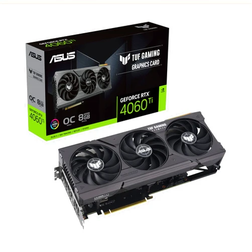 ASUS TUF Gaming GeForce RTX™ 4060 Ti OC Edition Gaming Graphics Card (PCIe 4.0, 8GB GDDR6, DLSS 3, HDMI 2.1a, DisplayPort 1.4a)