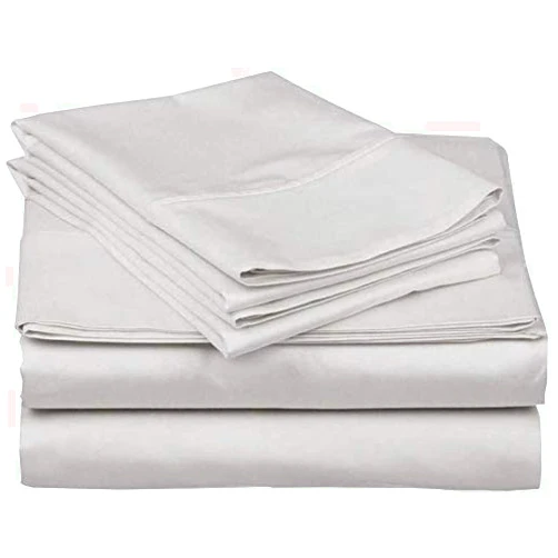 DreamLinen Queen Sheets, Silver Grey 100% Cotton 4-Piece Bed Sheet Set Cotton 400 TC Comes with 15 inches deep Pocket Fitted Sheet Ultra Soft, Premium Quality Luxury Cotton Sheets ONLY! On Amazon