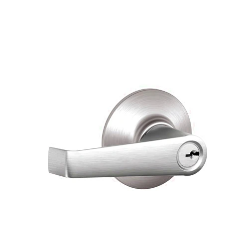 SCHLAGE F51A ELA 626 Elan Lever Keyed Entry Lock, Satin Chrome