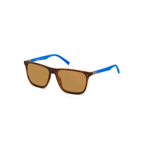 Timberland Sunglasses Timberland TB 9198 52H Matte Havana Front With Blue Rubber Temples, B