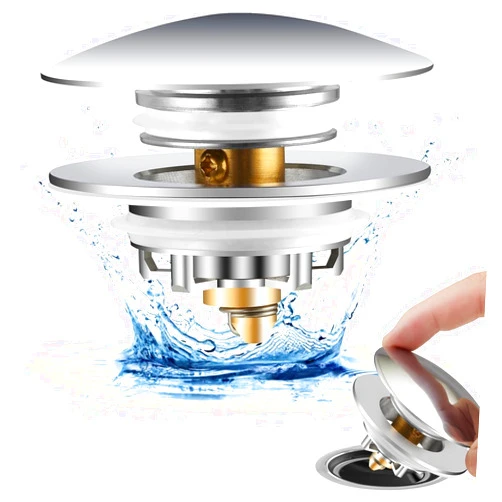 Uxoz Bathtub Stopper Pop Up Drain Plug, Bath Tub Drain Plug, Tub Drain Plug and Cover for 1.5