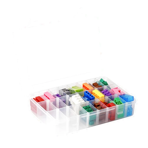 Incontesta 24 Grids Clear Plastic Organizer Box with Adjustable Dividers, Plastic Organizer Box Container Perfect for Beads Organizer, Art DIY Crafts, Jewelry, Fishing Tackles