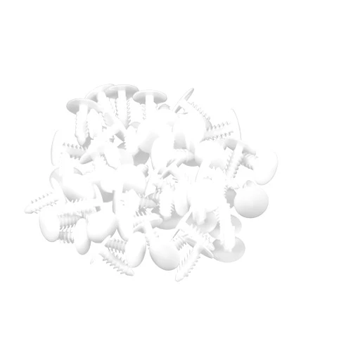 ACROPIX Universal 5mm Push Bumper Fastener Rivet Clips White - Pack of 50