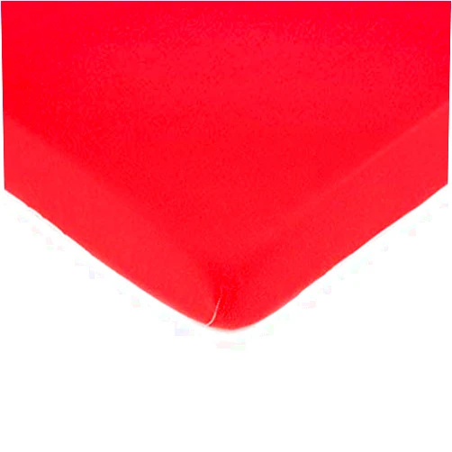SHEETWORLD.COM SheetWorld Fitted 100% Cotton Jersey Pack N Play Sheet Fits Graco Square Play Yard 36 x 36, Solid Red, Made in USA