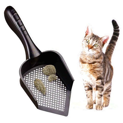 SunGrow Plastic Scoop for Cats, Second Scooper, Black (12