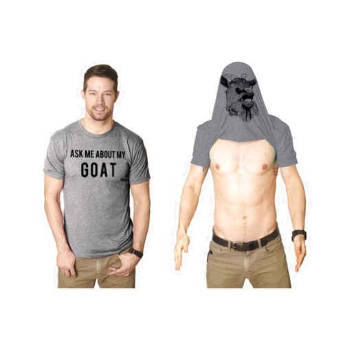 Crazy Dog T-Shirts Mens Funny Animal Shirts Crazy Polar Bear Goat Flip Squirrel Hunter and Crow Animal Graphic Tees