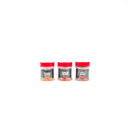 Pepper Joe's Pepper Joe’s World’s Hottest Pepper Flakes Gift Set – 3 Different Extremely Hot Chili Flakes in Shaker Jars – 1.5oz Total – Crushed Reaper, Ghost, and Habanero Flakes for Spicy Cooking