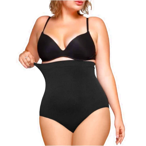 SlendShaper Women's Shapewear High Waisted Body Shaper Shorts Waist Trainer Tummy Control Panty - Butt Lifter Panties (Black4, Small)