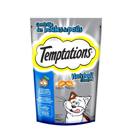 Temptations Hairball Control, Chicken (Pack of 12)