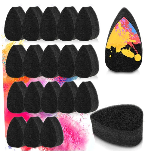 WY LIGHTING LEVEL 20 Pcs Face Paint Sponge High Density Face Painting Supplies Petal Face Painting Sponge Droplets Makeup Paint Sponge for Adults Art Work and Body Painting Tear Drop Halloween Christmas