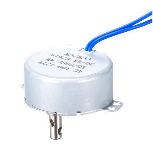 MECCANIXITY TYC-50 Small Synchronous Motor 100-127V AC 20-24RPM Shaft Rotation CW/CCW 4W Gear Motor, 1kgf.cm Reduction Ratio for Electric Fireplace