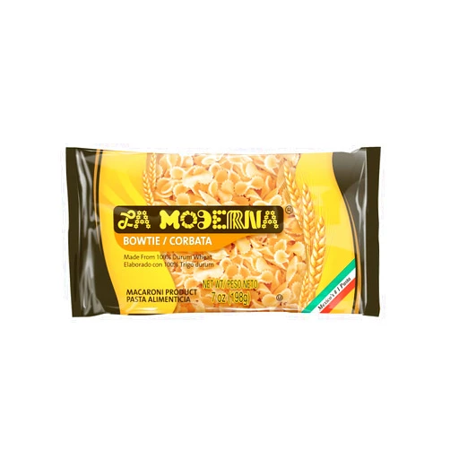 LA MODERNA, Corbata, Pasta, Hecha con Sémola de Trigo Durum, Enriquecida con Vitaminas y Hierro, 7 oz