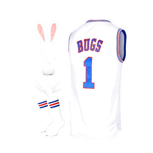 DORISUBE Youth Basketball Jersey Lola #10 Bugs #1 Space Movie Jersey 90S Hip Hop Clothing Kids Shirt for Party