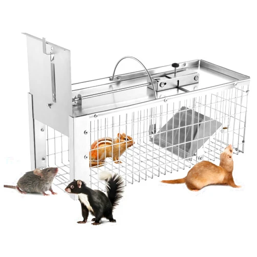 Sumkat Squirrel Trap Live Animal Humane Cage Trap Catch Rats, Mice, Chipmunk, Weasel and Other Rodents for Indoor and Outdoor