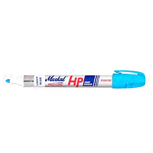 Markal PRO-LINE HP Light Blue Medium Oily Surfaces Xylene-Free Metal Barrel Marking Pen