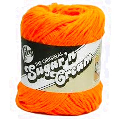 Lily Sugar'N Cream Yarn - Solids-Hot Orange