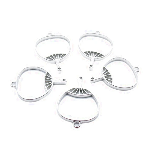 YAOLIHONG Charms Antique Silver Plated Jewelry Making Charms Findings Crafting Suppliers OC9L6 Round Fan Cabochon Frame