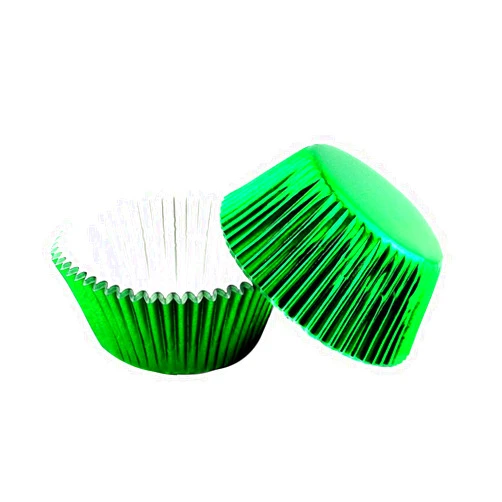 Warmparty Foil Baking Cups Cupcake Wrappers Muffin Liners, Standard Sized, 200 Count (Green)