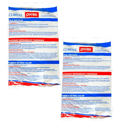 Pyrex Large Cold/Hot Packs (2-Pack) Fits Double Decker Insulated Food Carrier or Single Pocket Insulated Food Carrier