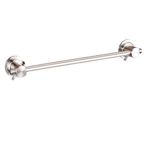 JiePai 24 inch Suction Cup Towel Bar Brushed Nickel,Bath Shower Towel Holder Shower Door Adhesive Towel Bar Suction Towel Rack (Brushed Nickel, 24inch)