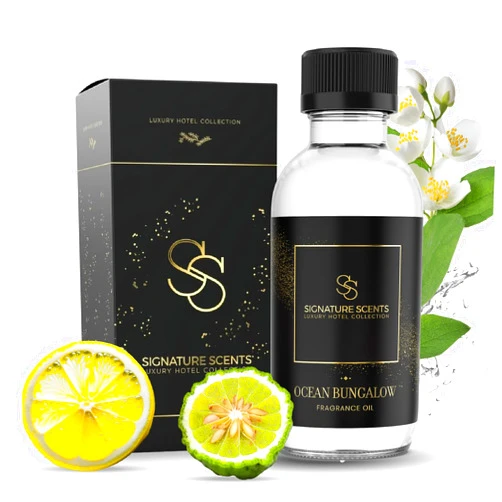 Signature Scents Luxury Hotel Collection - Hotel Fragrance Oil - Diffuser Oil Blends for Aromatherapy (Ocean Bungalow) 4.05 Fl Oz (120ml)