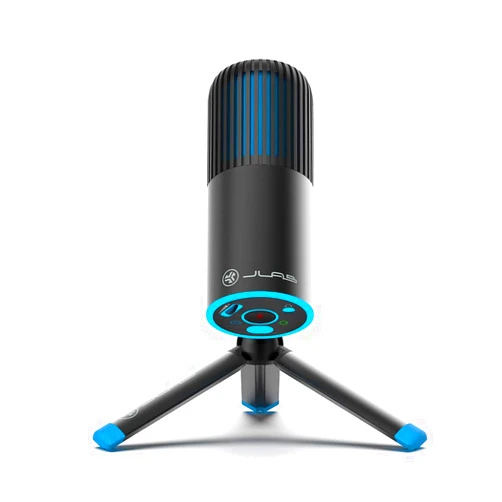 JLab Talk Go USB Microphone, USB-C Output, Cardioid or Omnidirectional, 96k Sample Rate, 20Hz, 20kHz Frequency Response, Volume Control and Quick Mute, Plug and Play
