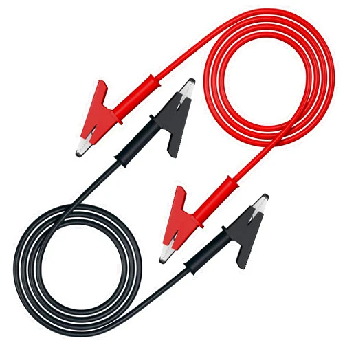 Thuchopy 1000V 2PCS Double-Ended Alligator Clip Leads for Electrical Testing 3.3ft, Test Leads with Alligator Clips & Alligator Clips with Wires Multimeter Kit