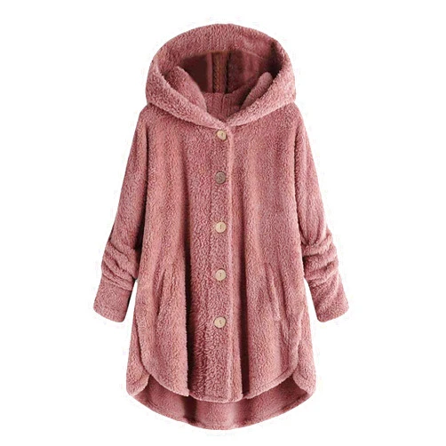 Nantdog Winter Coats for Women 2024 Fashion Plus Size Sharpa Jackets Button Down Fleece Jackets Fuzzy Warm