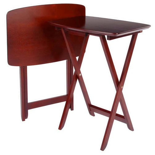 Winsome Darlene Set of 2 Foldable Snack Tables, for Living Room, 26
