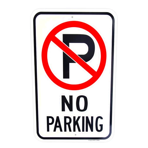Enjoyist Large No Parking Sign, 18