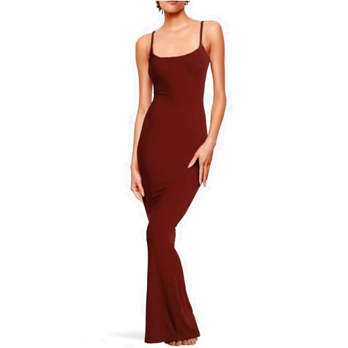 Roself Moment Maxi Black Bodycon Sexy Dress for Women 2025, Formal Long Ribbed Dresses Regular & Plus Size