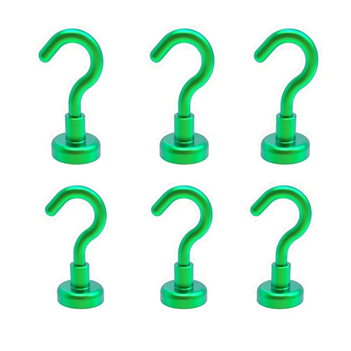 Ant Mag Strong Magnet Hooks 25lbs+ Pulling Force Neodymium Hooks Hangers Heavy Duty Used for Home Kitchen Refrigerator