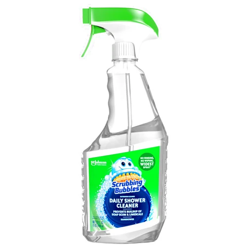 Scrubbing Bubbles Daily Shower and Cleaner Spray, Removes Mildew, Mold, and Soap Scum on Showers, Bathroom Floors & Tiles, Rainshower Scent, 32oz