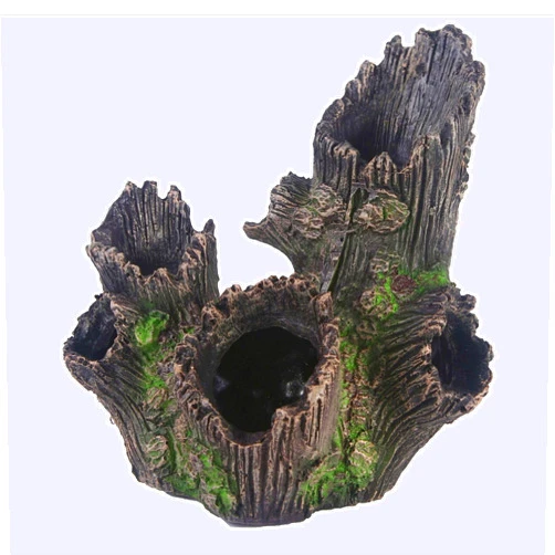 HoneTeek Fish Tank Decorations, Resin Hollow Tree Trunk Aquarium Decor, Wood Hideout Caves for Betta Fish Tank Accessories, Log Reptile Hide Terrarium Decor, Turtle Reptile Tank Accessories