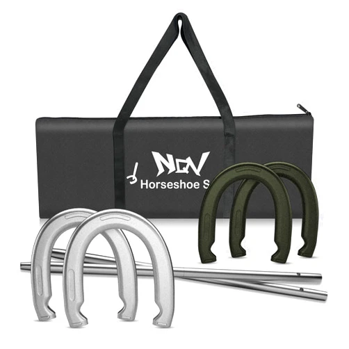 NQV Horseshoe Outside Game, Horse Shoe Game Set Indoor Outdoor, Horse Shoes Game Kit for Adults, Horseshoe Set