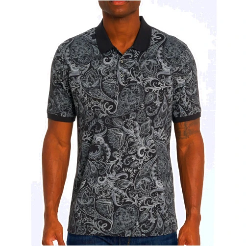 Robert Graham Men’s Dozer Short-Sleeve Polo Shirt, Premium Cotton Knit Top, Classic-Fit & Richly Detailed for Wear