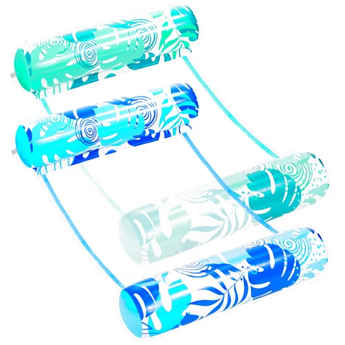SLOOSH 2 Packs Hammock Pool Floats Adults, 4-in-1 Multi-Purpose Inflatable Pool Floats PVC Water Hammock Lounge Floaties